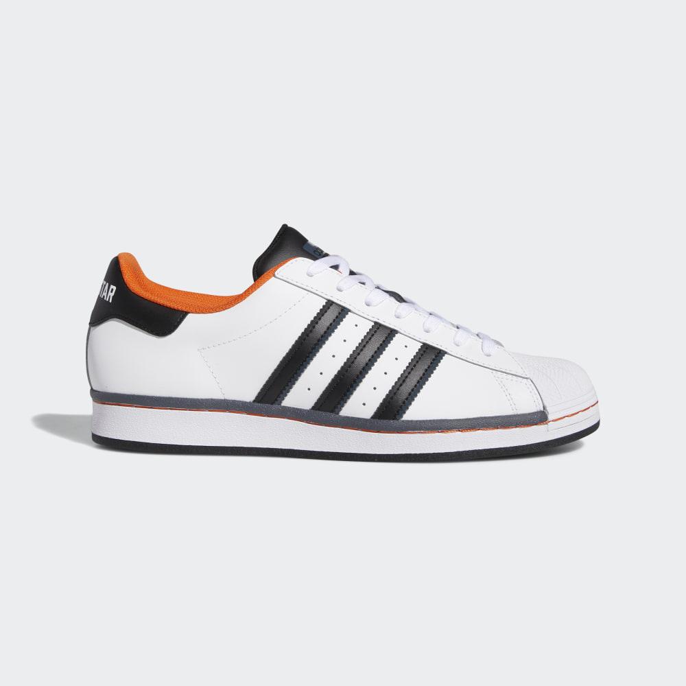 Adidas Men's Superstar Originals Shoes White/Black/Orange Ireland FV8271